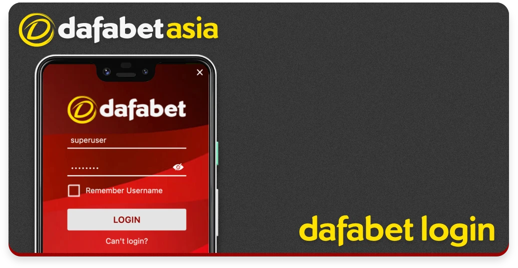 You can log into your Dafabet account via computer or through the app
